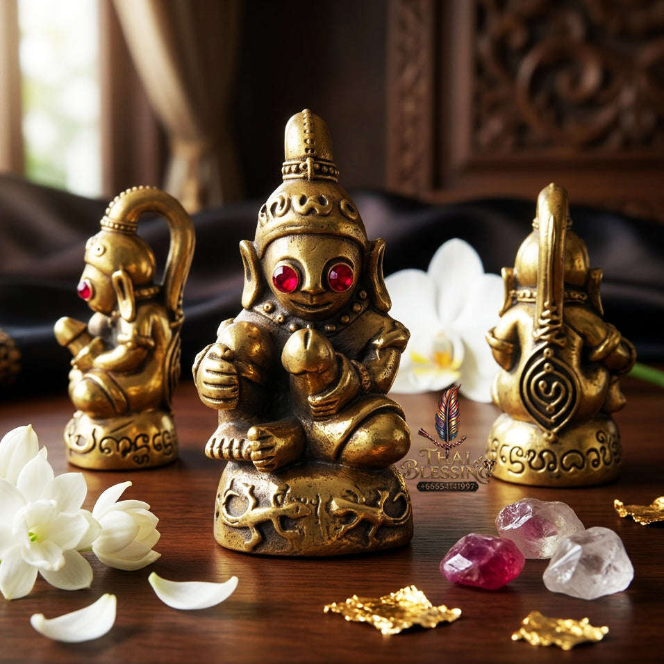 ✨ [The Sovereign of Supreme Phaya Ngang Lueng Thong Golden Brass Masterpiece, Khru Ba Subin Sumetho Mastery & Unshakable Magnetism Sovereignty Thai Blessing Co By RURUECHA
