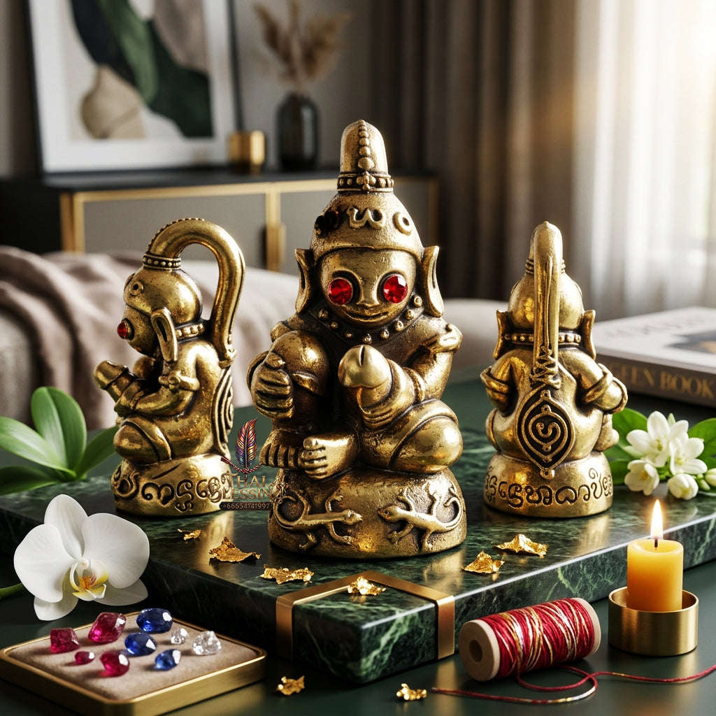✨ [The Sovereign of Supreme Phaya Ngang Lueng Thong Golden Brass Masterpiece, Khru Ba Subin Sumetho Mastery & Unshakable Magnetism Sovereignty Thai Blessing Co By RURUECHA