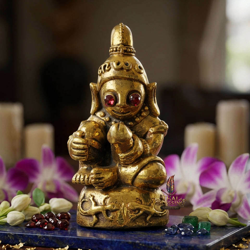 ✨ [The Sovereign of Supreme Phaya Ngang Lueng Thong Golden Brass Masterpiece, Khru Ba Subin Sumetho Mastery & Unshakable Magnetism Sovereignty Thai Blessing Co By RURUECHA