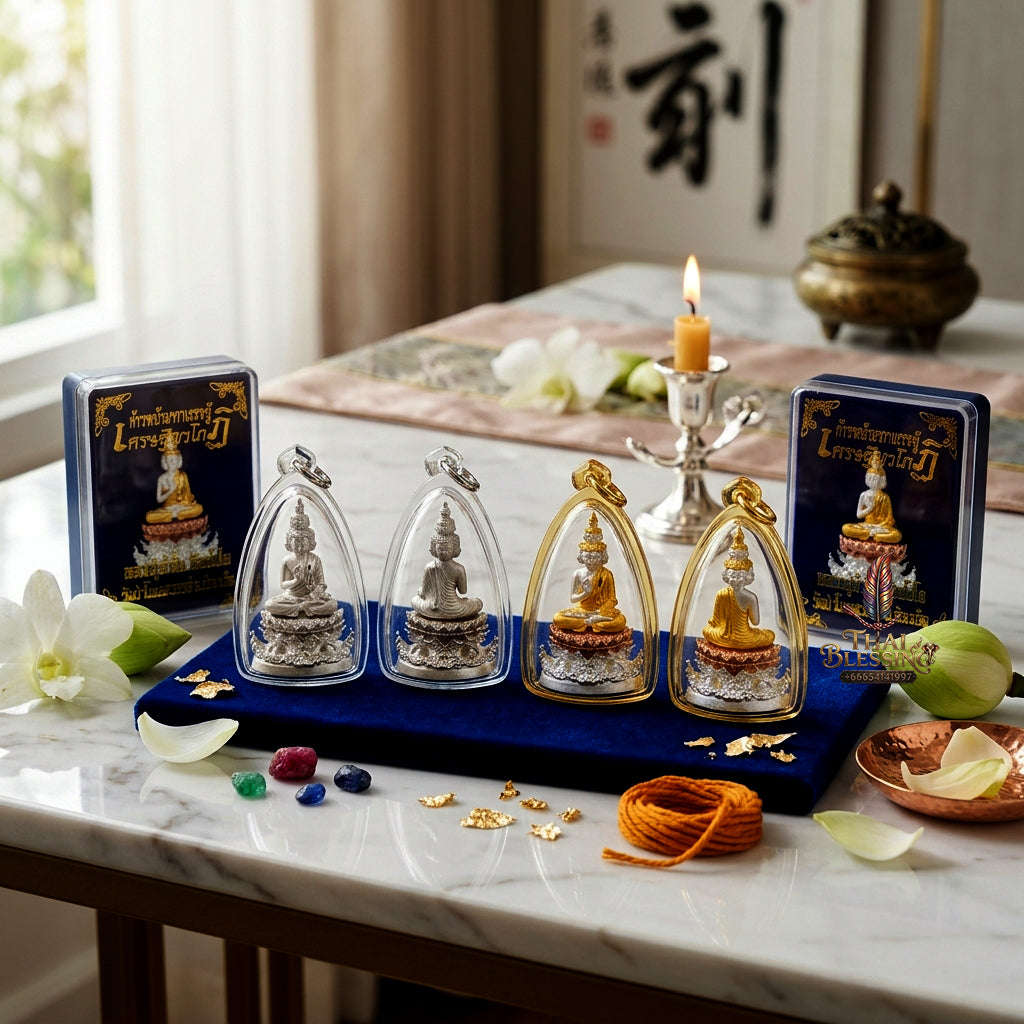 ✨ [The Sovereign of Supreme Phra Kao Na Maha Setthi Sethi Navakoti 3K Tri-Color Plated Bronze Masterpiece, Luang Pu Kham Pan Wat Pa Non Sawan Mastery & Unshakable Millionaire Sovereignty Thai Blessing Co By RURUECHA