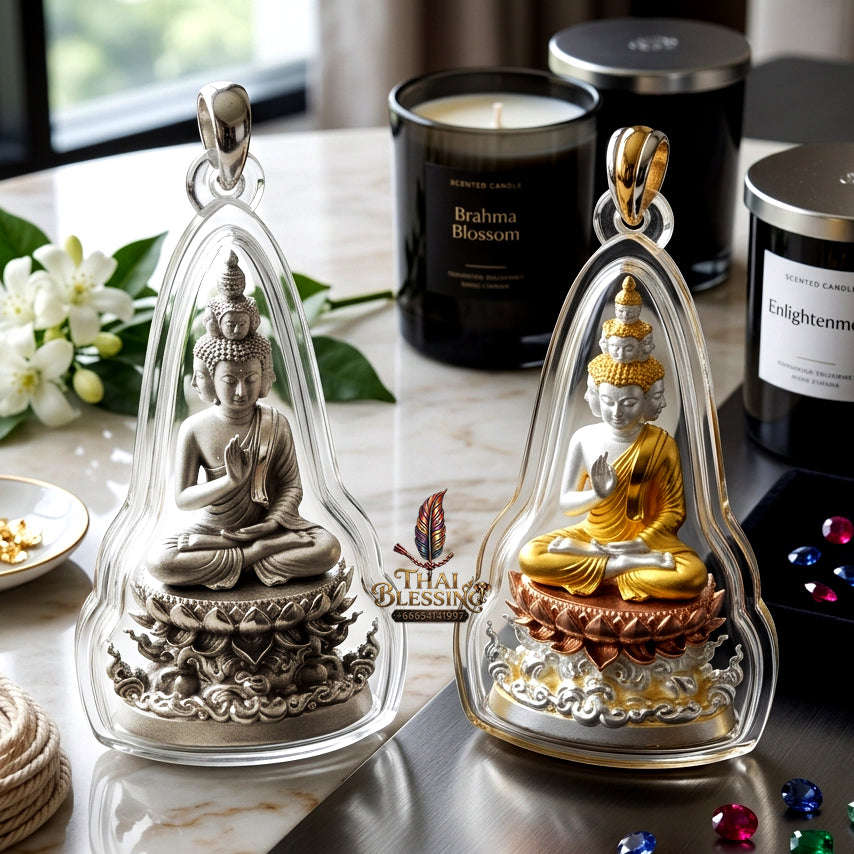 ✨ [The Sovereign of Supreme Phra Kao Na Maha Setthi Sethi Navakoti 3K Tri-Color Plated Bronze Masterpiece, Luang Pu Kham Pan Wat Pa Non Sawan Mastery & Unshakable Millionaire Sovereignty Thai Blessing Co By RURUECHA