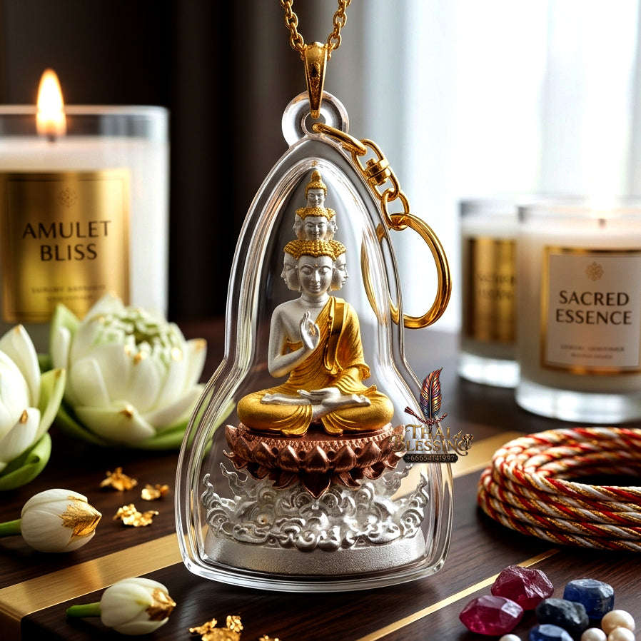 ✨ [The Sovereign of Supreme Phra Kao Na Maha Setthi Sethi Navakoti 3K Tri-Color Plated Bronze Masterpiece, Luang Pu Kham Pan Wat Pa Non Sawan Mastery & Unshakable Millionaire Sovereignty Thai Blessing Co By RURUECHA