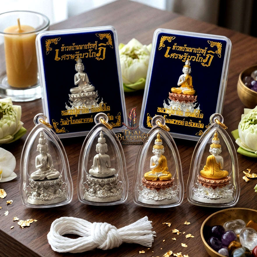 ✨ [The Sovereign of Supreme Phra Kao Na Maha Setthi Sethi Navakoti Satin-Plated Bronze Masterpiece, Luang Pu Kham Pan Wat Pa Non Sawan Mastery & Unshakable Millionaire Sovereignty Thai Blessing Co By RURUECHA