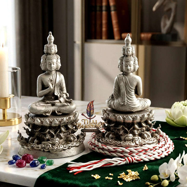 ✨ [The Sovereign of Supreme Phra Kao Na Maha Setthi Sethi Navakoti Satin-Plated Bronze Masterpiece, Luang Pu Kham Pan Wat Pa Non Sawan Mastery & Unshakable Millionaire Sovereignty Thai Blessing Co By RURUECHA