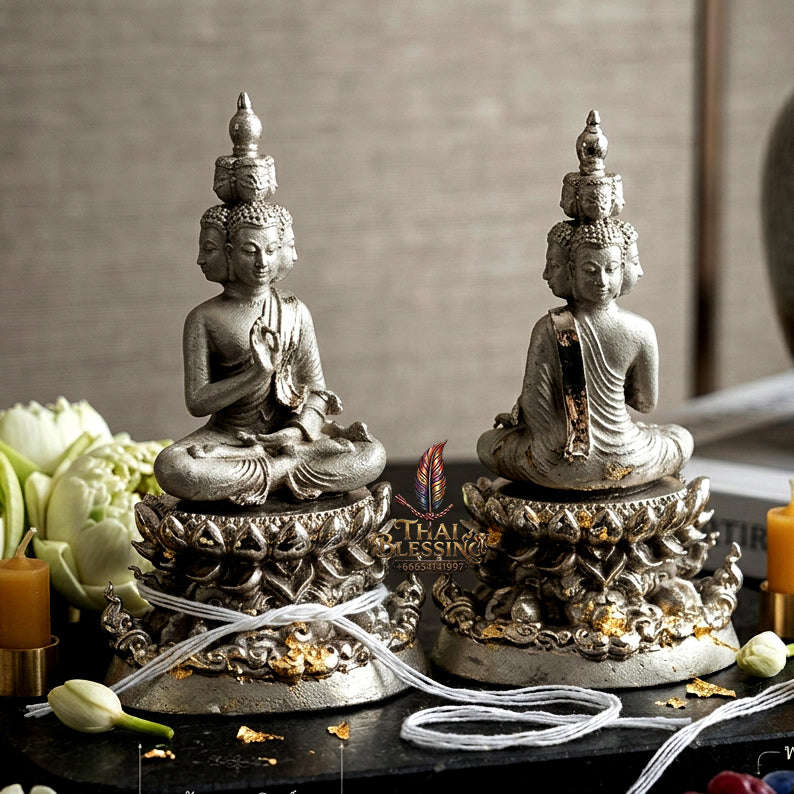 ✨ [The Sovereign of Supreme Phra Kao Na Maha Setthi Sethi Navakoti Satin-Plated Bronze Masterpiece, Luang Pu Kham Pan Wat Pa Non Sawan Mastery & Unshakable Millionaire Sovereignty Thai Blessing Co By RURUECHA