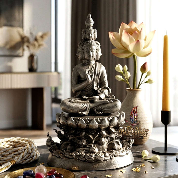 ✨ [The Sovereign of Supreme Phra Kao Na Maha Setthi Sethi Navakoti Satin-Plated Bronze Masterpiece, Luang Pu Kham Pan Wat Pa Non Sawan Mastery & Unshakable Millionaire Sovereignty Thai Blessing Co By RURUECHA