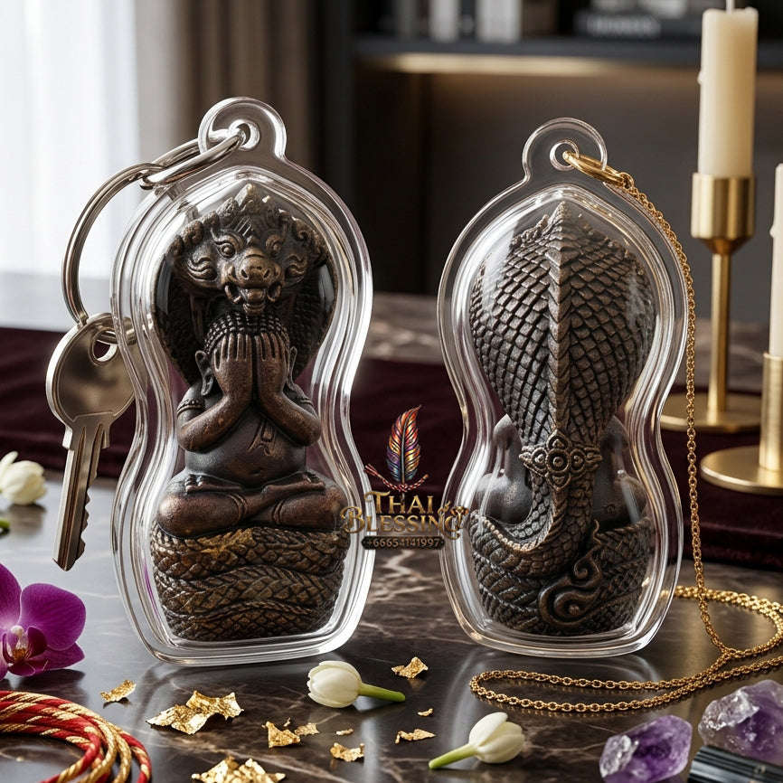 ✨ [The Sovereign of Supreme Phra Pidta Nakharat Navaloha Alchemy, Luang Pu Khambu Wat Kut Chomphu Mastery & Unshakable Naga-Wealth Sovereignty Thai Blessing Co By RURUECHA