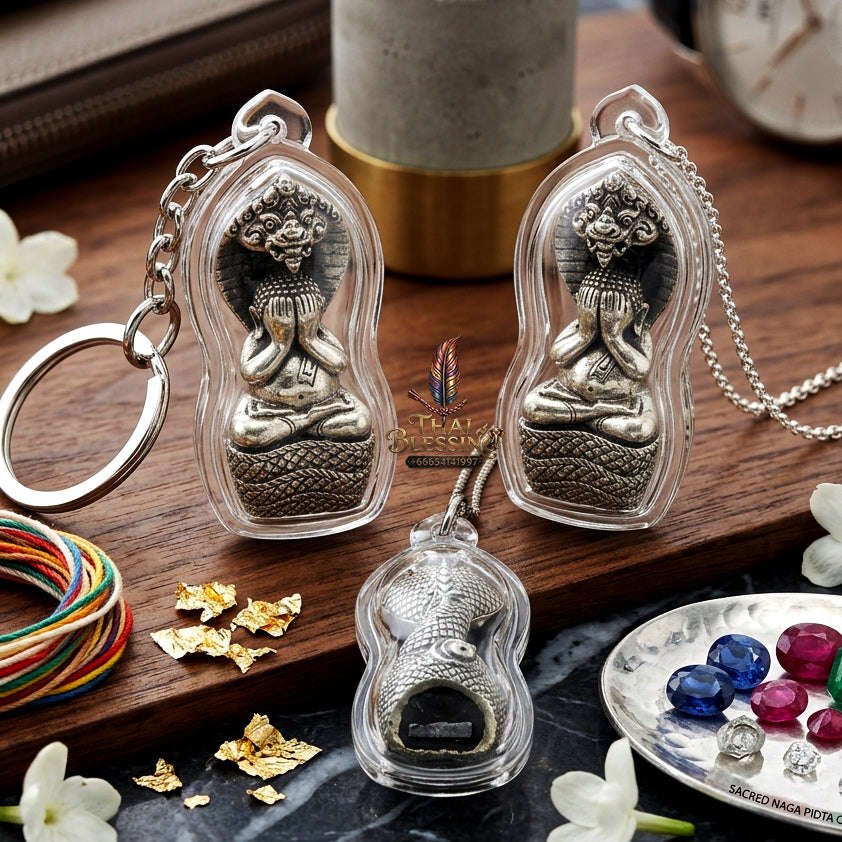 ✨ [The Sovereign of Supreme Phra Pidta Nakharat White Gold Alchemy, Luang Pu Khambu Wat Kut Chomphu Mastery & Unshakable Naga-Wealth Sovereignty Thai Blessing Co By RURUECHA
