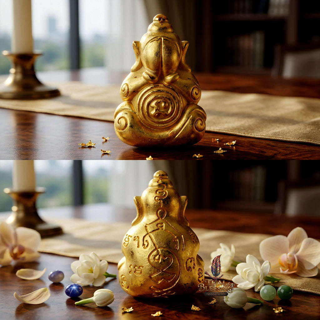 ✨ [The Sovereign of Supreme Phra Pit Ta Na No Mo Gold-Plated Samrit Bronze Masterpiece, Luang Pho Ueam Mastery & Unshakable Esoteric Sovereignty: Thai Blessing Co By RURUECHA