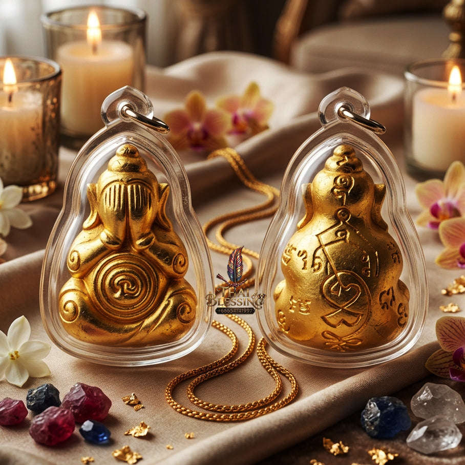 ✨ [The Sovereign of Supreme Phra Pit Ta Na No Mo Gold-Plated Samrit Bronze Masterpiece, Luang Pho Ueam Mastery & Unshakable Esoteric Sovereignty: Thai Blessing Co By RURUECHA