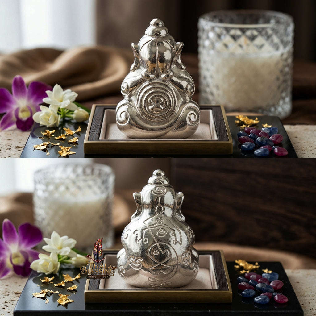 ✨ [The Sovereign of Supreme Phra Pit Ta Na No Mo Pure Silver Masterpiece, Luang Pho Ueam Mastery & Unshakable Esoteric Sovereignty Thai Blessing Co By RURUECHA