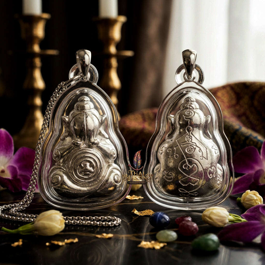 ✨ [The Sovereign of Supreme Phra Pit Ta Na No Mo Pure Silver Masterpiece, Luang Pho Ueam Mastery & Unshakable Esoteric Sovereignty Thai Blessing Co By RURUECHA