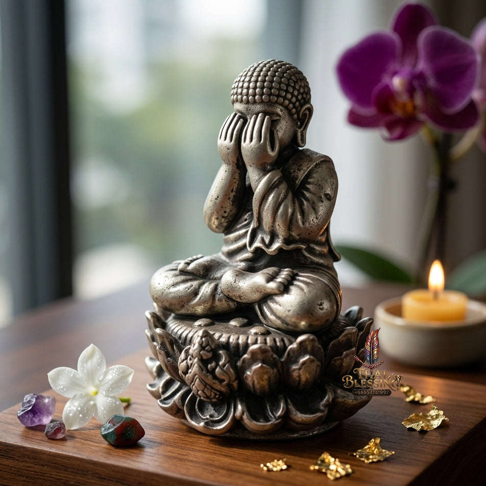 ✨ [The Sovereign of Supreme Phra Pit Ta Setthee Anankan Satin Silver-Plated Samrit Bronze Masterpiece, Luang Pho Liap Mastery & Unshakable Esoteric Wealth Sovereignty Thai Blessing Co By RURUECHA