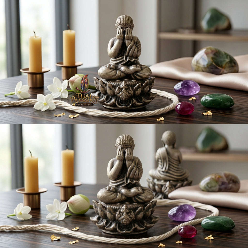 ✨ [The Sovereign of Supreme Phra Pit Ta Setthee Anankan Satin Silver-Plated Samrit Bronze Masterpiece, Luang Pho Liap Mastery & Unshakable Esoteric Wealth Sovereignty Thai Blessing Co By RURUECHA