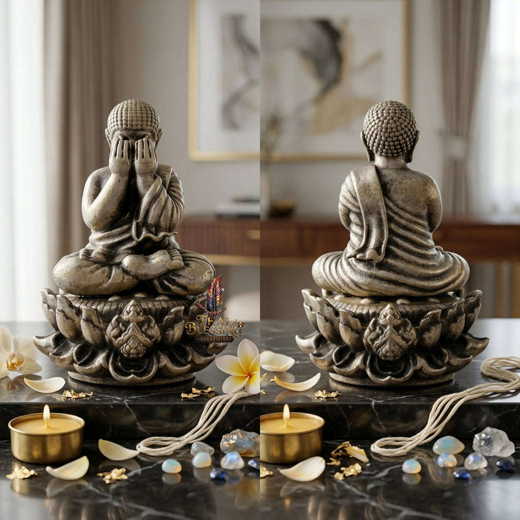 ✨ [The Sovereign of Supreme Phra Pit Ta Setthee Anankan Satin Silver-Plated Samrit Bronze Masterpiece, Luang Pho Liap Mastery & Unshakable Esoteric Wealth Sovereignty Thai Blessing Co By RURUECHA