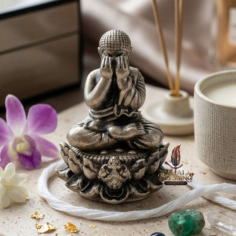 ✨ [The Sovereign of Supreme Phra Pit Ta Setthee Anankan Satin Silver-Plated Samrit Bronze Masterpiece, Luang Pho Liap Mastery & Unshakable Esoteric Wealth Sovereignty Thai Blessing Co By RURUECHA