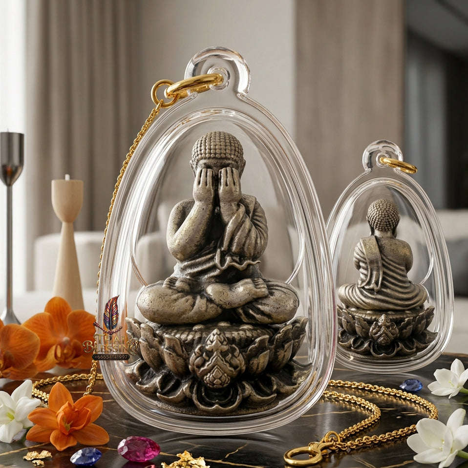 ✨ [The Sovereign of Supreme Phra Pit Ta Setthee Anankan Satin Silver-Plated Samrit Bronze Masterpiece, Luang Pho Liap Mastery & Unshakable Esoteric Wealth Sovereignty Thai Blessing Co By RURUECHA