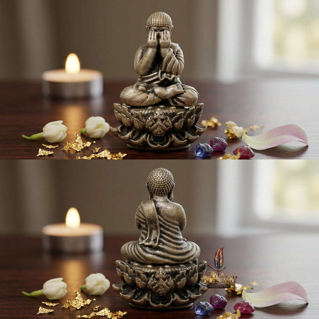 ✨ [The Sovereign of Supreme Phra Pit Ta Setthee Anankan Satin Silver-Plated Samrit Bronze Masterpiece, Luang Pho Liap Mastery & Unshakable Esoteric Wealth Sovereignty Thai Blessing Co By RURUECHA