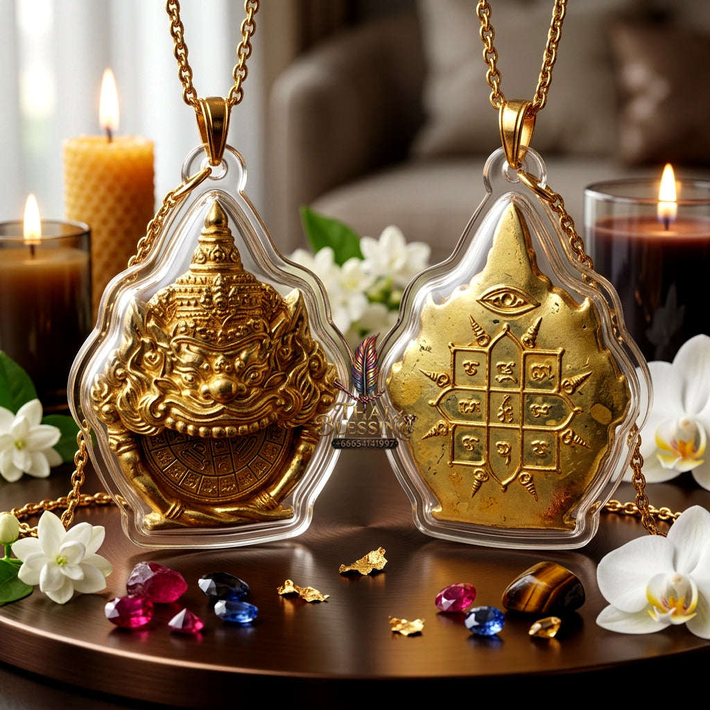 ✨ [The Sovereign of Supreme Phra Rahu Duang Mun Dee Brass Masterpiece, Luang Por Chamnan & Luang Por Phra Maha Surasak Mastery & Unshakable Astrological Sovereignty Thai Blessing Co By RURUECHA
