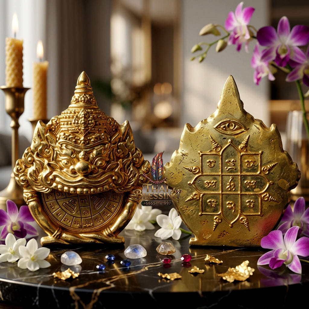 ✨ [The Sovereign of Supreme Phra Rahu Duang Mun Dee Brass Masterpiece, Luang Por Chamnan & Luang Por Phra Maha Surasak Mastery & Unshakable Astrological Sovereignty Thai Blessing Co By RURUECHA
