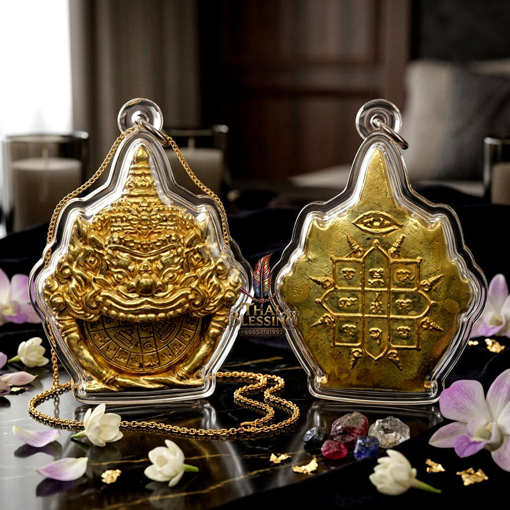 ✨ [The Sovereign of Supreme Phra Rahu Duang Mun Dee Brass Masterpiece, Luang Por Chamnan & Luang Por Phra Maha Surasak Mastery & Unshakable Astrological Sovereignty Thai Blessing Co By RURUECHA