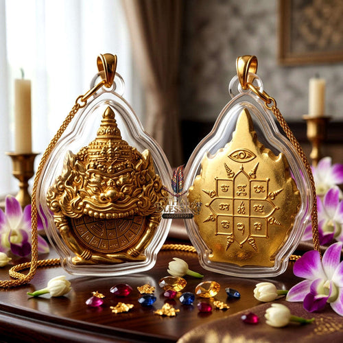 ✨ [The Sovereign of Supreme Phra Rahu Duang Mun Dee Brass Masterpiece, Luang Por Chamnan & Luang Por Phra Maha Surasak Mastery & Unshakable Astrological Sovereignty Thai Blessing Co By RURUECHA