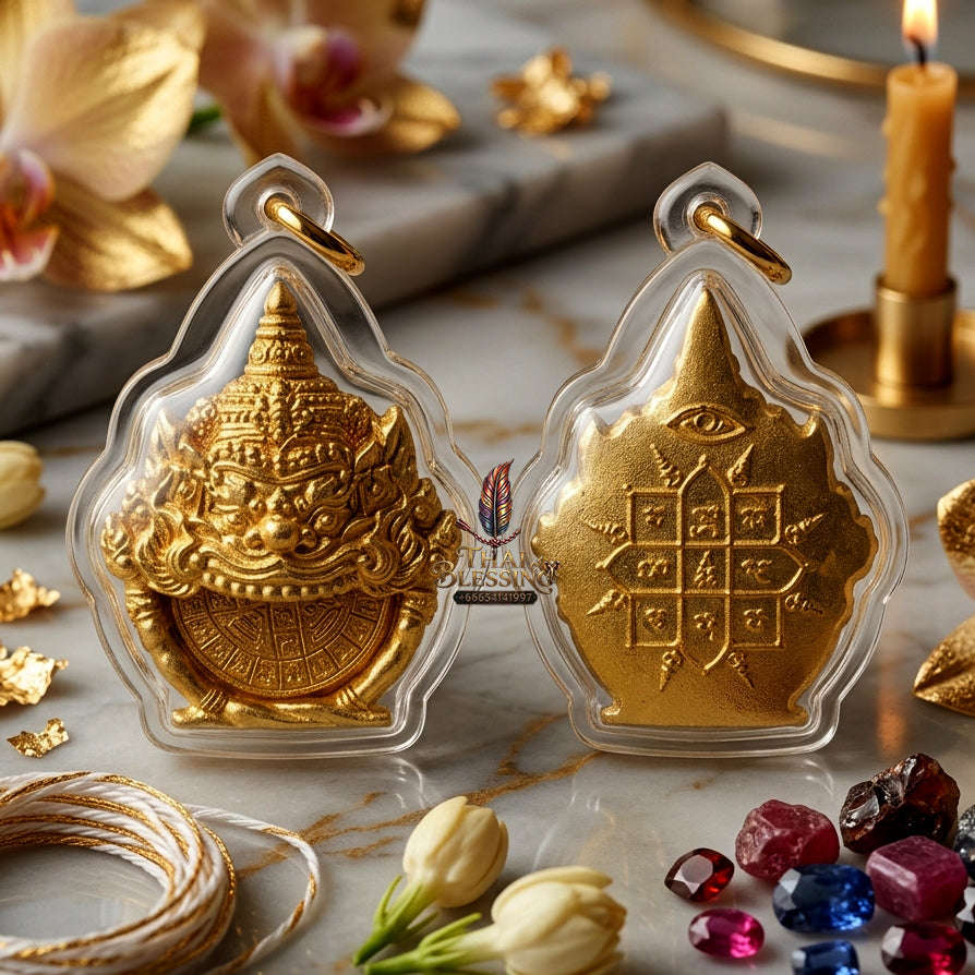 ✨ [The Sovereign of Supreme Phra Rahu Duang Mun Dee Brass Masterpiece, Luang Por Chamnan & Luang Por Phra Maha Surasak Mastery & Unshakable Astrological Sovereignty Thai Blessing Co By RURUECHA