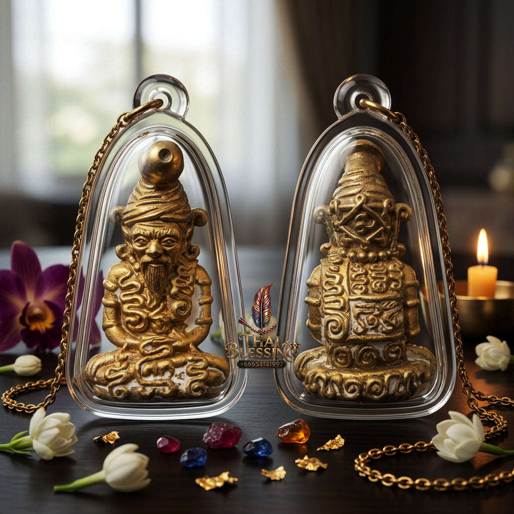 ✨ [The Sovereign of Supreme Phra Ruesi Nok Khet Metal Alloy Masterpiece, Achan Plian Hathayanon Mastery & Unshakable Wild Magnetism Sovereignty