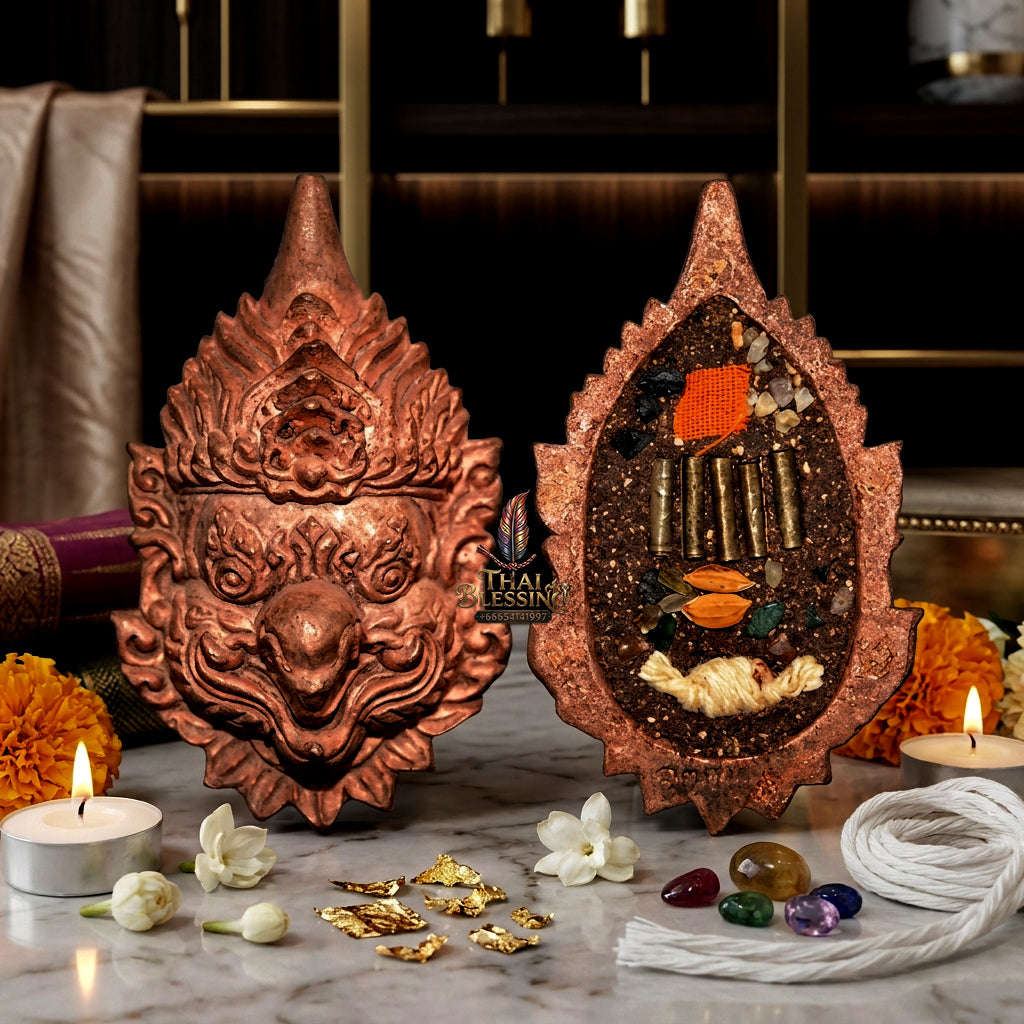 ✨ [The Sovereign of Supreme Phra That Garuda Copper Head Masterpiece, Kruba Ariyachat Wat Saeng Kaew Phothiyan Mastery & Unshakable Sovereign Authority Thai Blessing Co By RURUECHA