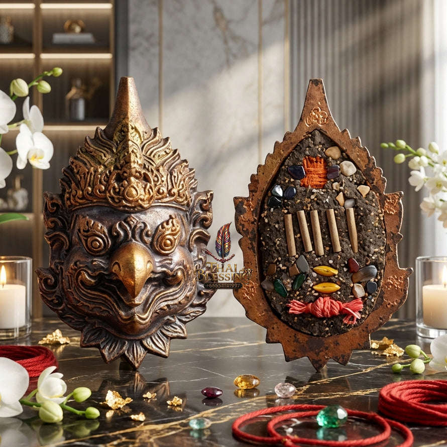 ✨ [The Sovereign of Supreme Phra That Garuda Maha Chanuan Rainbow-Patina & Five Silver Takrut Masterpiece, Kruba Ariyachat Wat Saeng Kaew Phothiyan Mastery & Unshakable Sovereign Authority Thai Blessing Co By RURUECHA