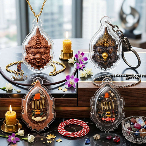 ✨ [The Sovereign of Supreme Phra That Garuda Maha Chanuan Rainbow-Patina & Five Silver Takrut Masterpiece, Kruba Ariyachat Wat Saeng Kaew Phothiyan Mastery & Unshakable Sovereign Authority Thai Blessing Co By RURUECHA