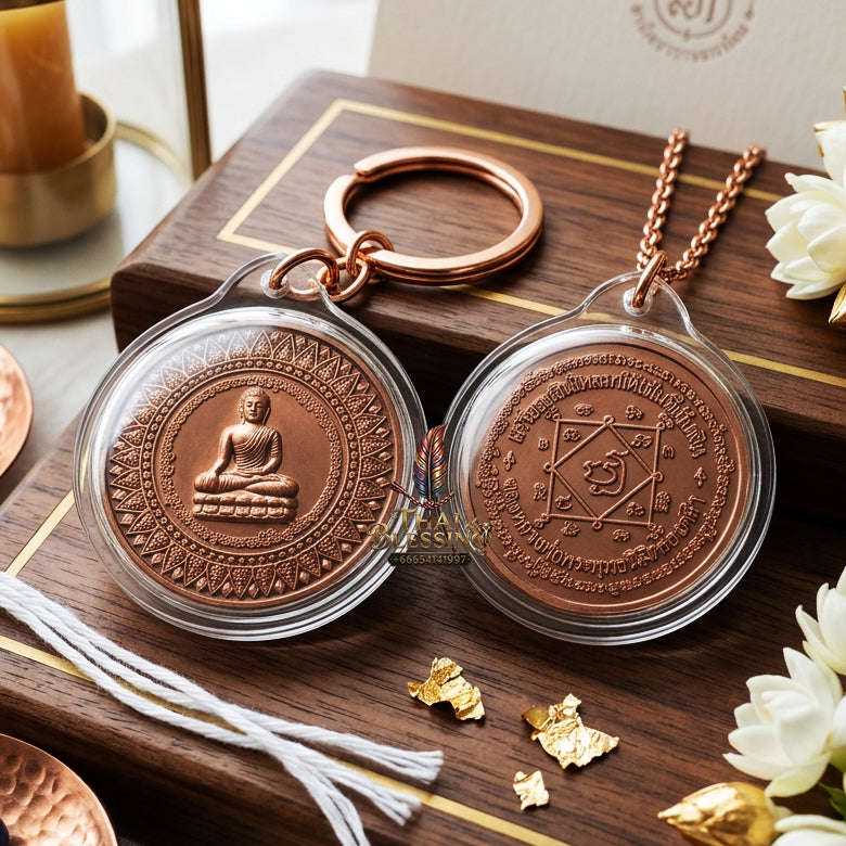 ✨ [The Sovereign of Supreme Rian Ngern Lai Ma Black-Copper Alchemy, Luang Por Phra Phutthanimit Ong Dam Wat Na Phra Lan Mastery & Unshakable Wealth-Sovereignty Thai Blessing Co By RURUECHA