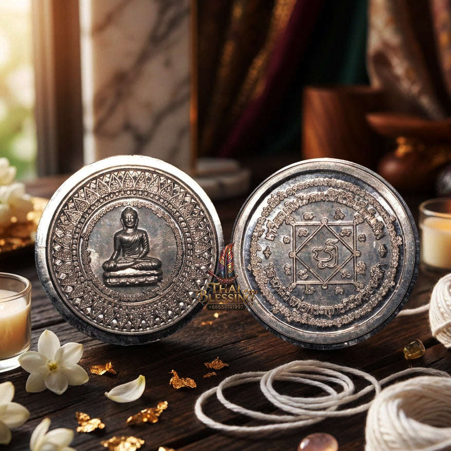 ✨ [The Sovereign of Supreme Rian Ngern Lai Ma Uncut-Rim Lead Alchemy, Luang Por Phra Phutthanimit Ong Dam Wat Na Phra Lan Mastery & Unshakable Wealth-Sovereignty Thai Blessing Co By RURUECHA