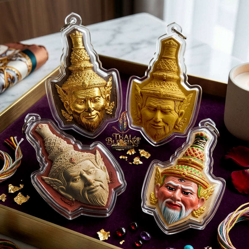 ✨ [The Sovereign of Supreme Sian Phra Rue Si Ta Fai Powder Masterpiece, Luang Pho Khlaeo Wat Rueang Wet Mongkhon Mastery & Unshakable Esoteric Sovereignty Thai Blessing Co By RURUECHA