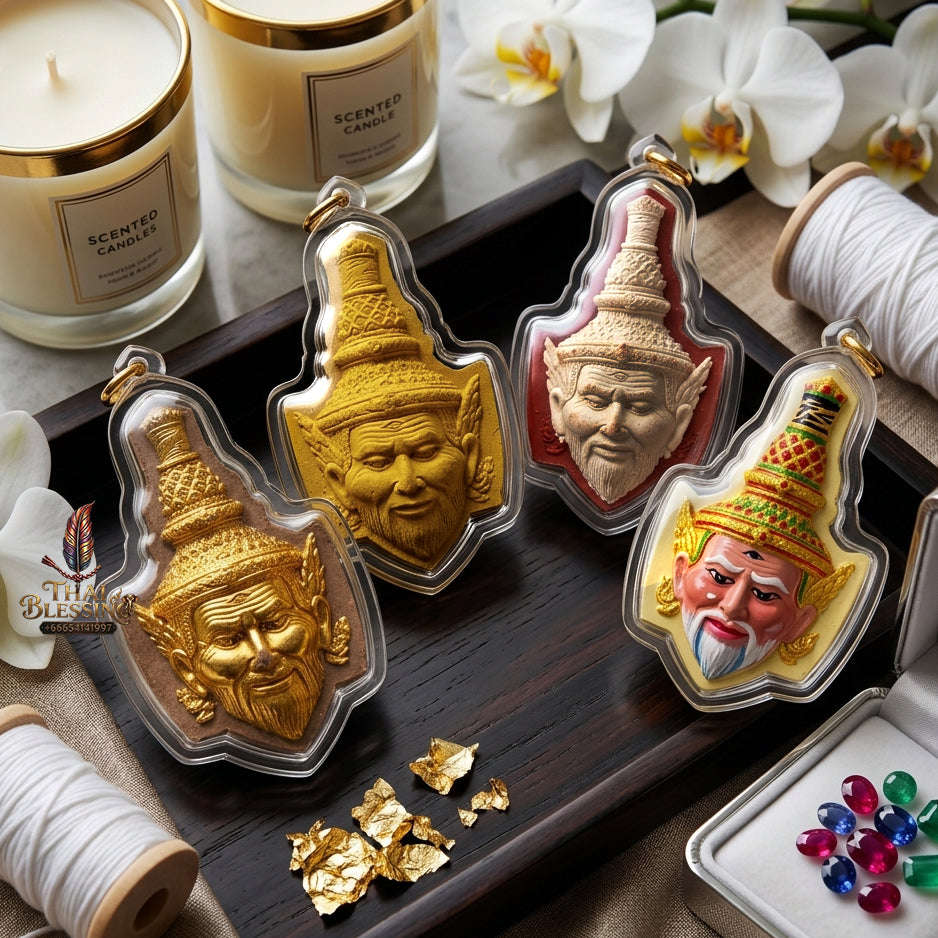 ✨ [The Sovereign of Supreme Sian Phra Rue Si Ta Fai Powder Masterpiece, Luang Pho Khlaeo Wat Rueang Wet Mongkhon Mastery & Unshakable Esoteric Sovereignty Thai Blessing Co By RURUECHA