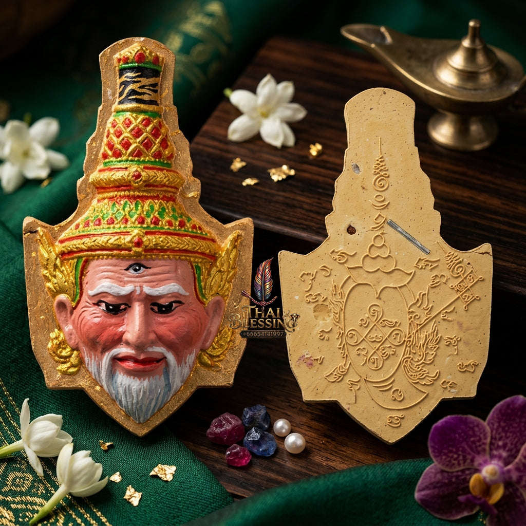 ✨ [The Sovereign of Supreme Sian Phra Rue Si Ta Fai Powder Masterpiece, Luang Pho Khlaeo Wat Rueang Wet Mongkhon Mastery & Unshakable Esoteric Sovereignty Thai Blessing Co By RURUECHA