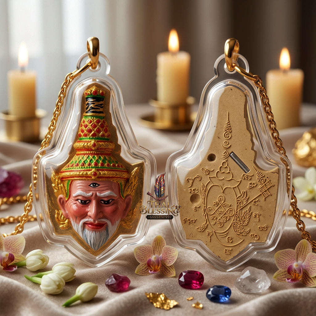 ✨ [The Sovereign of Supreme Sian Phra Rue Si Ta Fai Powder Masterpiece, Luang Pho Khlaeo Wat Rueang Wet Mongkhon Mastery & Unshakable Esoteric Sovereignty Thai Blessing Co By RURUECHA