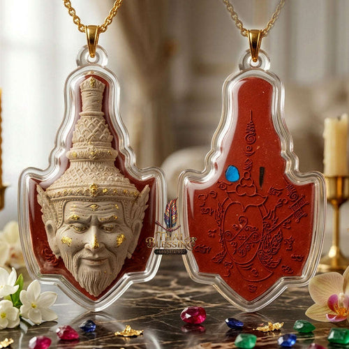 ✨ [The Sovereign of Supreme Sian Phra Rue Si Ta Fai Red-White Powder Masterpiece, Luang Pho Khlaeo Wat Rueang Wet Mongkhon Mastery & Unshakable Esoteric Sovereignty Thai Blessing Co By RURUECHA