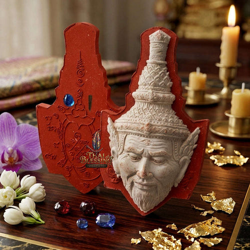 ✨ [The Sovereign of Supreme Sian Phra Rue Si Ta Fai Red-White Powder Masterpiece, Luang Pho Khlaeo Wat Rueang Wet Mongkhon Mastery & Unshakable Esoteric Sovereignty Thai Blessing Co By RURUECHA