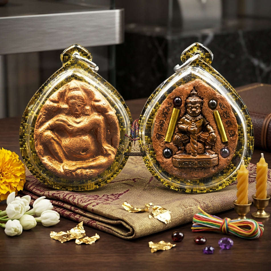 ✨ [The Sovereign of Universal Abundance & Iron-Clad Defense: The Master-Edition] Sacred "Thao Kuwen Maha Lap - Pat Nak" (The Wealth-King & Naga-Guardian) – Special "Lek Nam Phee & Lek Lai" Matrix – Embedded with "Thao Vessavana & Twin Sarika"