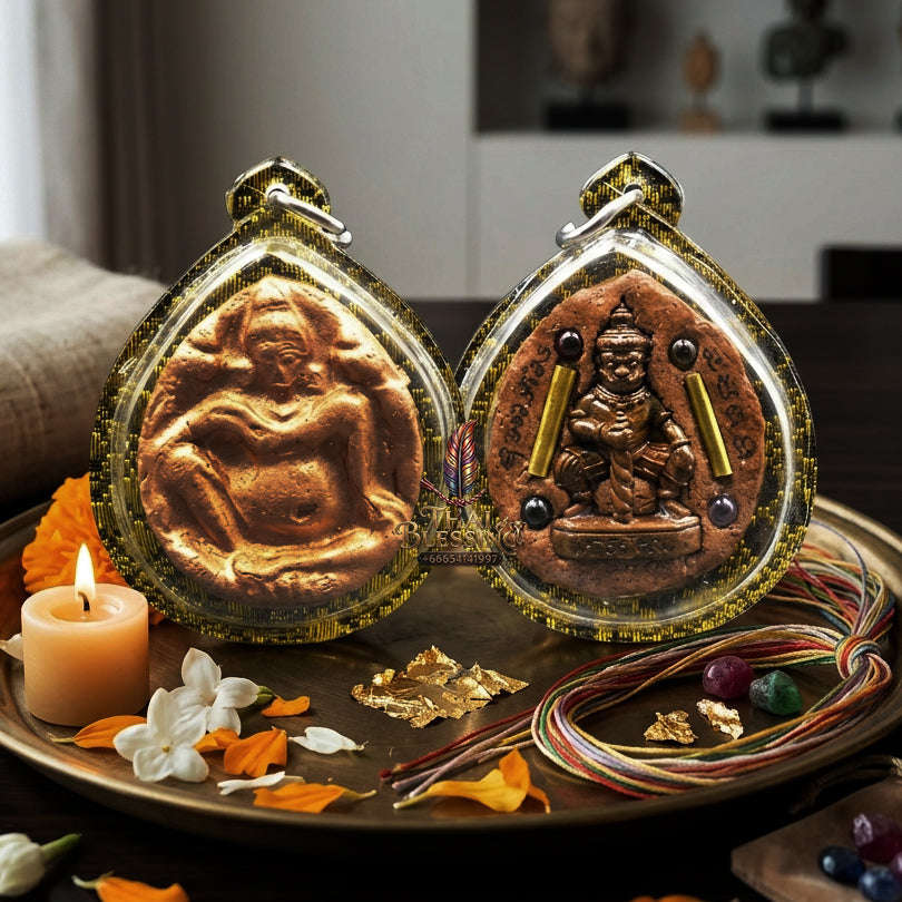 ✨ [The Sovereign of Universal Abundance & Iron-Clad Defense: The Master-Edition] Sacred "Thao Kuwen Maha Lap - Pat Nak" (The Wealth-King & Naga-Guardian) – Special "Lek Nam Phee & Lek Lai" Matrix – Embedded with "Thao Vessavana & Twin Sarika"