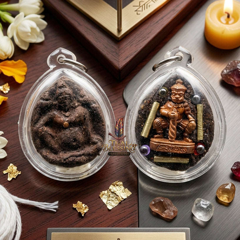 ✨ [The Sovereign of Universal Abundance: The Master-Edition] Sacred "Thao Kuwen Maha Lap" (The King of Wealth & The Seven Imperial Jewels) – Special "Herb-Matrix & Lek Lai" Consecration – Embedded with "Thao Vessavana" & "Twin Sarika" Talismans