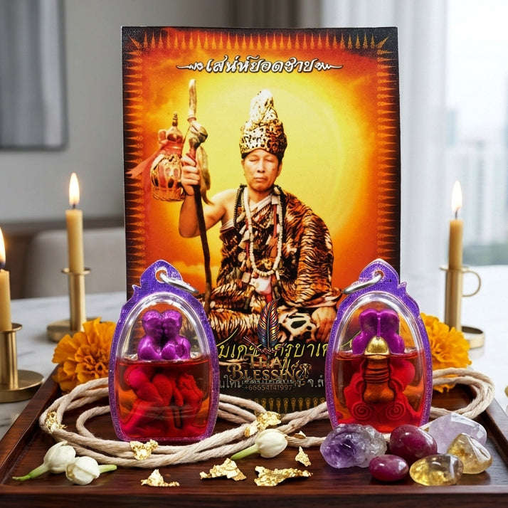 ✨ [The Sovereign of Universal Desire: Master-Oil Edition] Sacred "Inn Khu Saneh Yot Chai" (The Couple of Supreme Masculine Attraction) – Specialized Relic for Gay, Bisexual & Male-Seeking-Male Magnetism Thai Blessing Co By RURUECHA