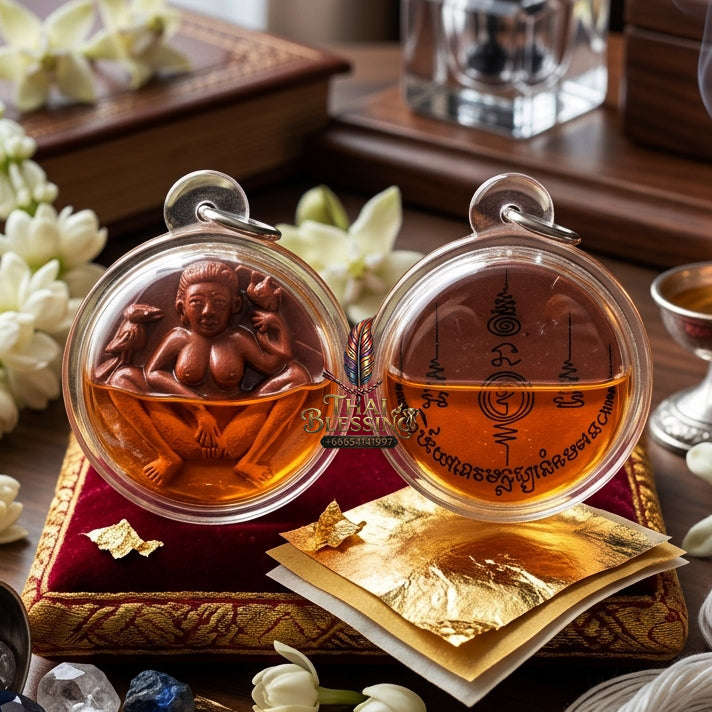 ✨ [The Sovereign of Unstoppable Desire: Master-Oil Edition] Sacred "Nang Dokthong La Sawat" (The Golden Flower Maiden Hunting Passion) – Master-Blessed by Luang Pho Yot, Wat Pa Ban Sang (2021) Thai Blessing Co By RURUECHA