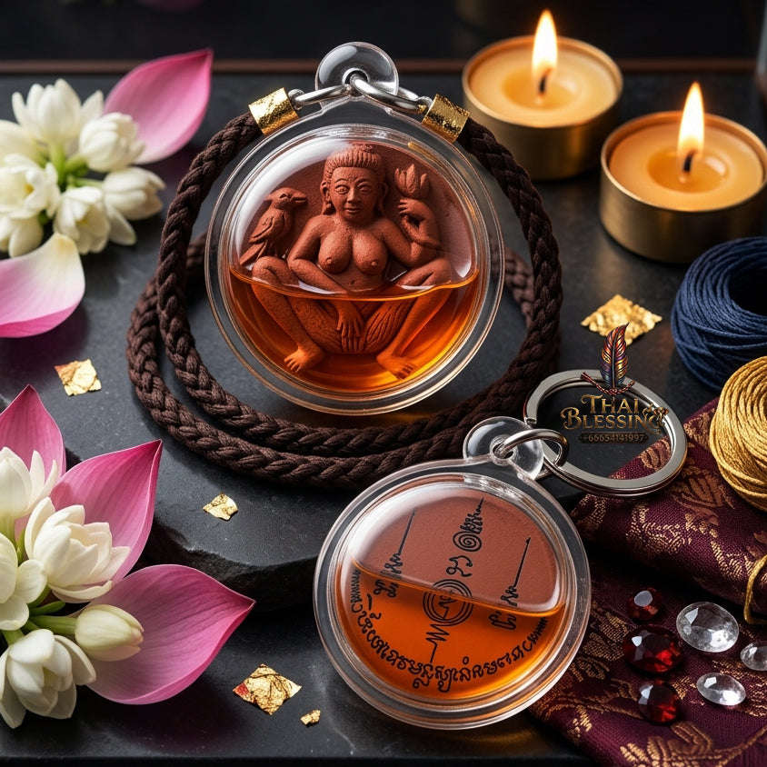 ✨ [The Sovereign of Unstoppable Desire: Master-Oil Edition] Sacred "Nang Dokthong La Sawat" (The Golden Flower Maiden Hunting Passion) – Master-Blessed by Luang Pho Yot, Wat Pa Ban Sang (2021) Thai Blessing Co By RURUECHA