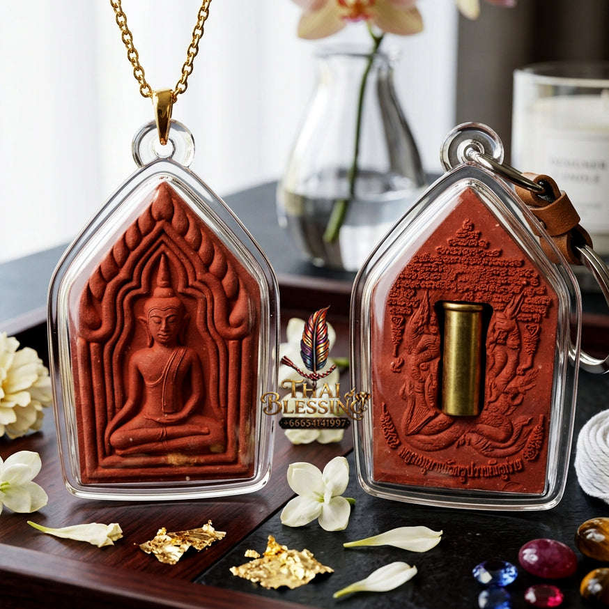 ✨ [The Sovereign of Unstoppable Mastery: The 2012 Master-Edition] Sacred "Khun Phaen Khaen-On" (The Supple-Armed Warrior) – Back-Inlaid with Sacred Bullet Casing – Master-Blessed by Phra Kru Noi, Wat Chai Mongkhon, Suphan Buri (2012/2555) Thai