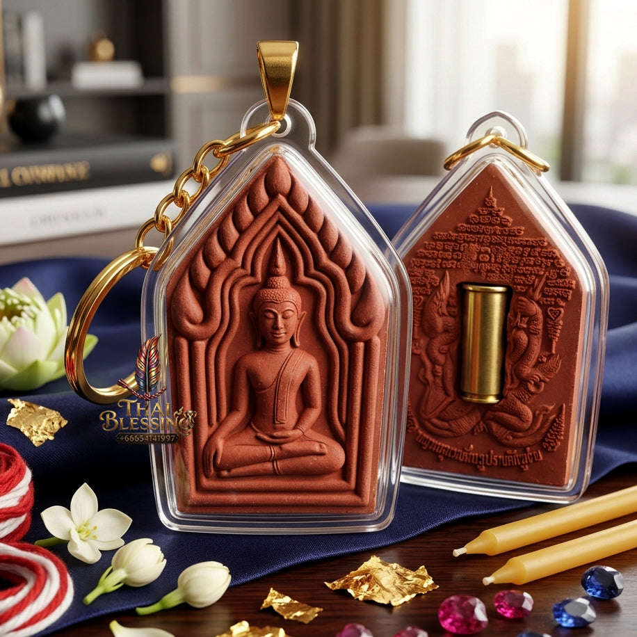 ✨ [The Sovereign of Unstoppable Mastery: The 2012 Master-Edition] Sacred "Khun Phaen Khaen-On" (The Supple-Armed Warrior) – Back-Inlaid with Sacred Bullet Casing – Master-Blessed by Phra Kru Noi, Wat Chai Mongkhon, Suphan Buri (2012/2555) Thai