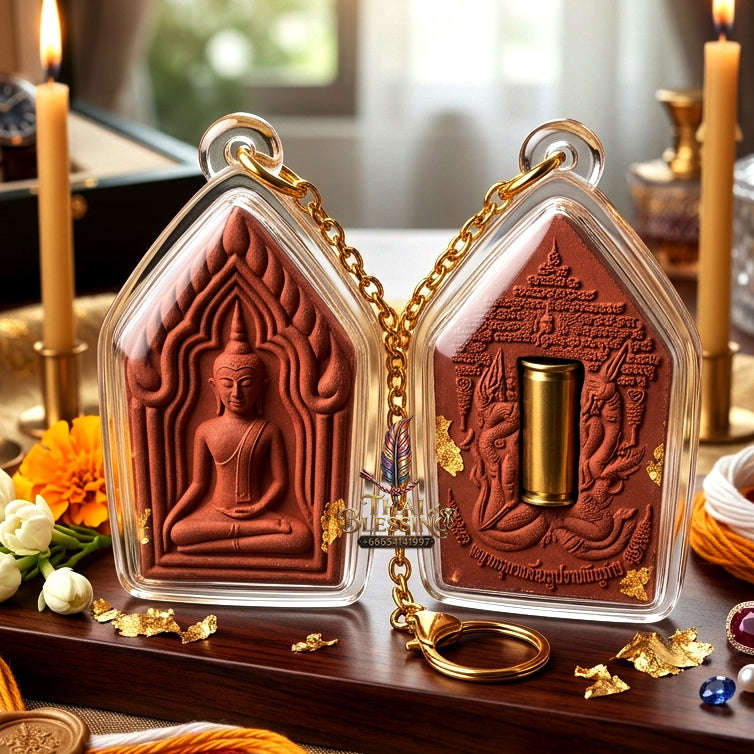 ✨ [The Sovereign of Unstoppable Mastery: The 2012 Master-Edition] Sacred "Khun Phaen Khaen-On" (The Supple-Armed Warrior) – Back-Inlaid with Sacred Bullet Casing – Master-Blessed by Phra Kru Noi, Wat Chai Mongkhon, Suphan Buri (2012/2555) Thai