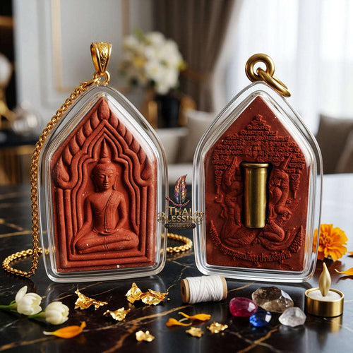 ✨ [The Sovereign of Unstoppable Mastery: The 2012 Master-Edition] Sacred "Khun Phaen Khaen-On" (The Supple-Armed Warrior) – Back-Inlaid with Sacred Bullet Casing – Master-Blessed by Phra Kru Noi, Wat Chai Mongkhon, Suphan Buri (2012/2555) Thai