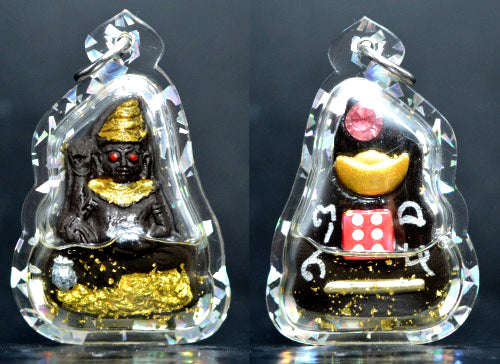 ✨ The Sovereign Phor Ngur "Nuea Duang" Destiny-Master: Authentic Phra Arjan Pom Khmer-Lanna Sacred Black Charm Talisman Infused with Primordial Attraction Oil for Infinite Lust, Luck, and Unstoppable Success Waterproof Casing